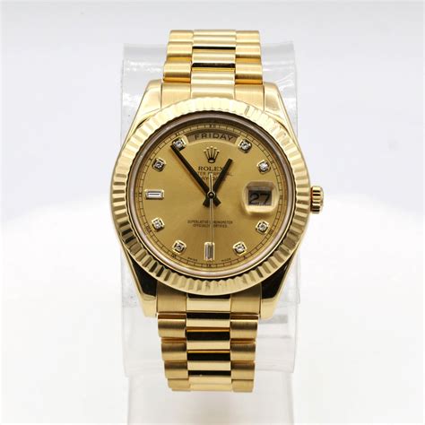 rolex op champagne|18k gold rolex watch prices.